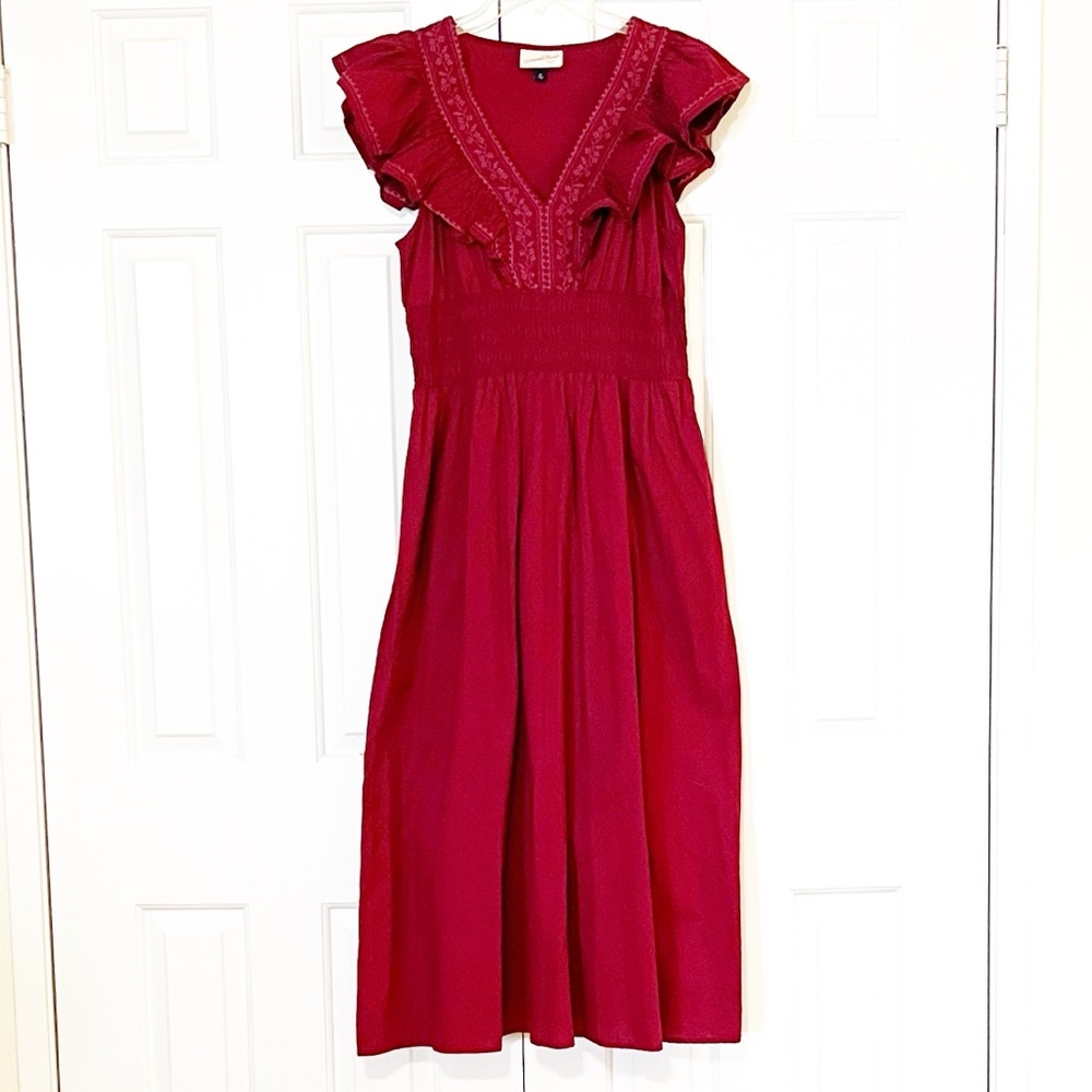 Universal Thread By Target Maroon Maxi Dress Smoc… - image 4